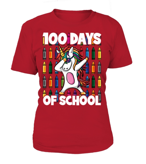 100 Days of School Crayon Dabbing Unicorn Magic Women's T-Shirt