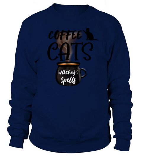 Coffee Cats Witches and Spells Women's Sweatshirt
