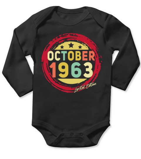 October 1963 Limited Retro Long Sleeve Baby One-Piece