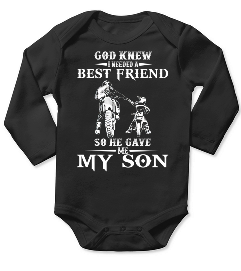 GOD KNEW I NEEDED A BEST FRIEND Long Sleeve Baby One-Piece