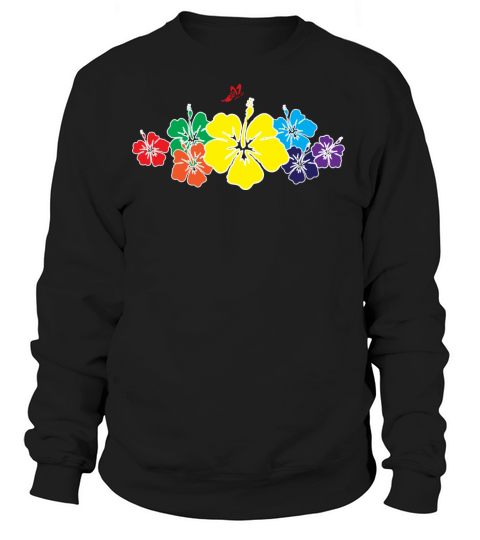 Gay Pride Hibiscus Women's Sweatshirt