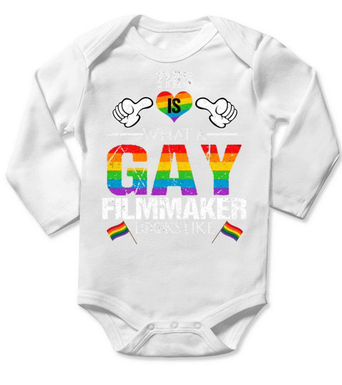 This Is What A Gay Filmmaker Looks Like LGBT Pride Long Sleeve Baby One-Piece