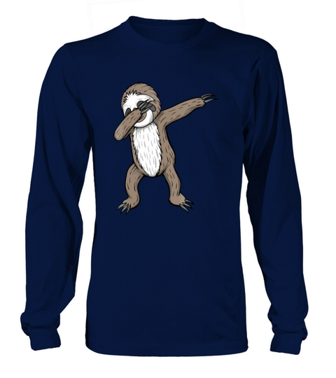 Sloth Dabbing Funny Dance Move Dab Gift Tee Shirt Long sleeved Unisex