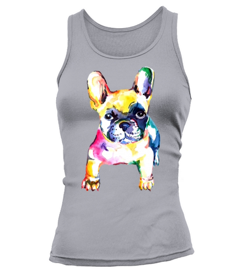 French Bulldog Original Watercolor Hand Drawing Tank top Woman