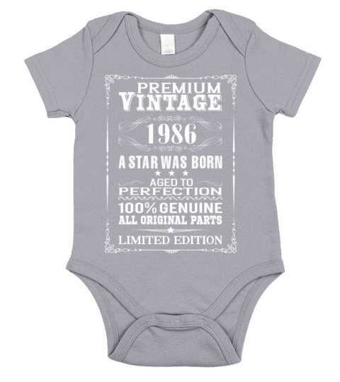 PREMIUM VINTAGE 1986 Short Sleeve Baby One-Piece