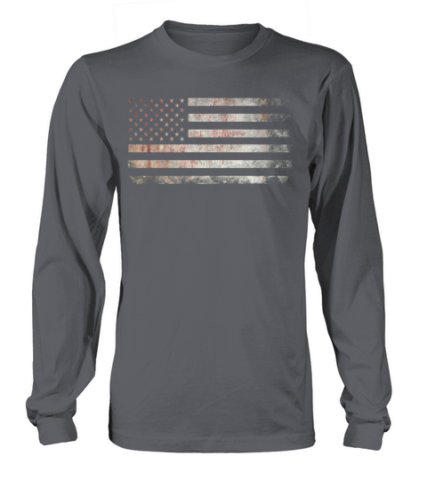 Vintage USA Flag Men's Long Sleeve