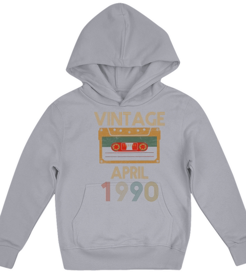 Vintage April 1990 Kids Hoodie