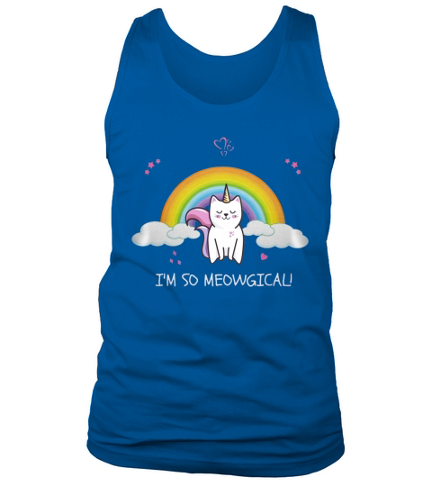 Unicorn Rainbow Im so Meowgical Tank Top Unisex