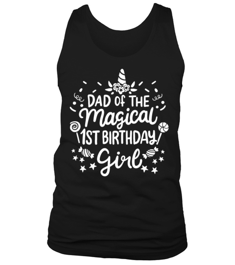 1st Birthday Dad Unicorn Men's Tank Top