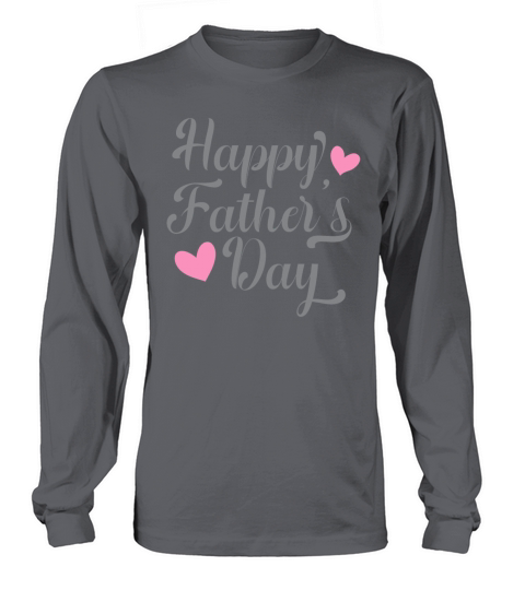 Simple and Elegant Happy Fathers Day Calligraphy Women's Long Sleeve