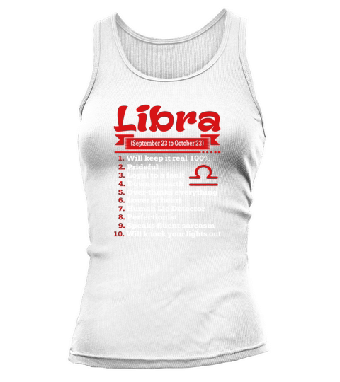 Top Ten Signs To Spot True Libra red color Tank top Woman