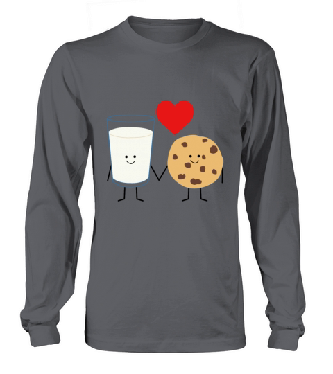 Milk and Cookie Love Valentines Day Gift Fun Shirt Men's Long Sleeve