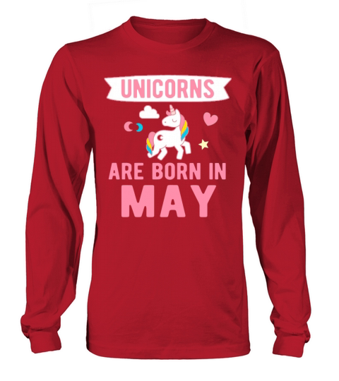 Unicorns are Born in May Women's Long Sleeve