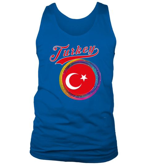 Turkey Sports Holi Color Framed Turkey Flag Men's Tank Top