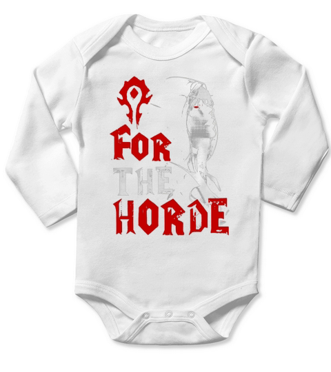 For The Horde Sylvanas Windrunner WOW Tshirt Long Sleeve Baby One-Piece