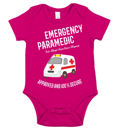 Emergency Paramedic Gift Idea Short Sleeve Baby One-Piece