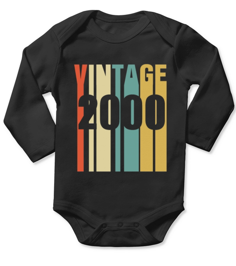 Vintage 2000 Retro Long Sleeve Baby One-Piece