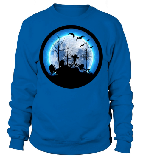 Moon Halloween Cemetery bat full moon witch gift Women's Sweatshirt