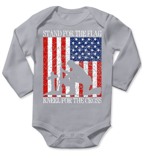 I Stand For The Flag And Kneel For The Cross Tee Long Sleeve Baby One-Piece