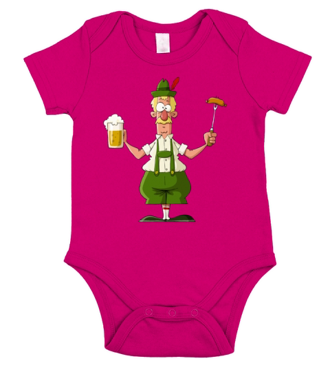 German Sausage Beer Short Sleeve Baby One-Piece