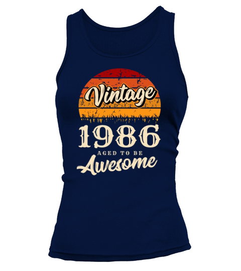 1986 Vintage born in Retro age Birthday gift idea Women's Tank Top