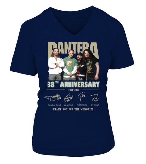 Pantera 38th anniversary 1981-2019 thank you for the memories shirt V-neck T-Shirt Woman