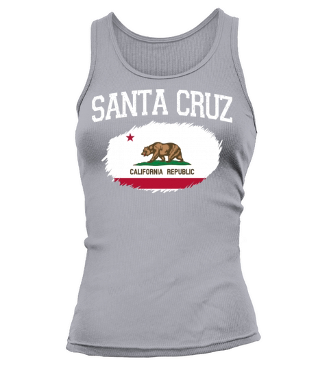 Santa Cruz Ca California Flag Vintage Usa Sports M Women's Tank Top