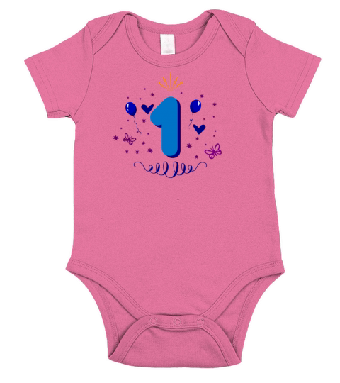 1st birthday for boys Short Sleeve Baby One-Piece