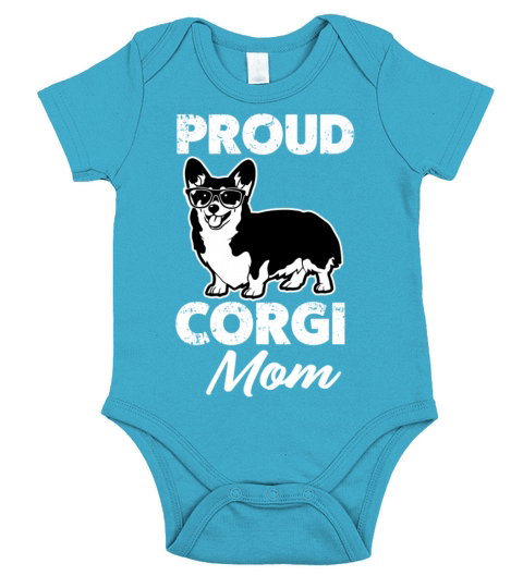 Proud Corgi Mom womens T-shirt Short Sleeve Baby One-Piece
