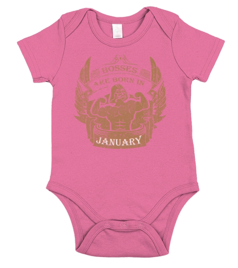 Bosses are born in January Short Sleeve Baby One-Piece