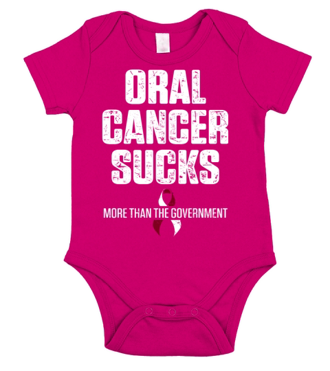 Oral Cancer Survivor Sucks Warrior Fight product Short Sleeve Baby One-Piece