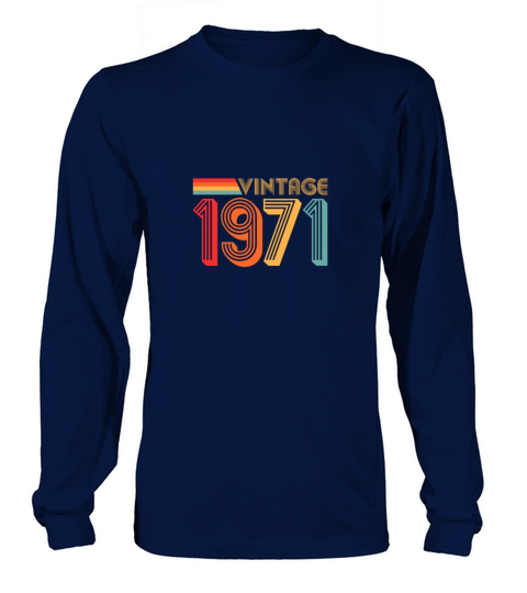 50th birthday gift Vintage 1971 Women's Long Sleeve