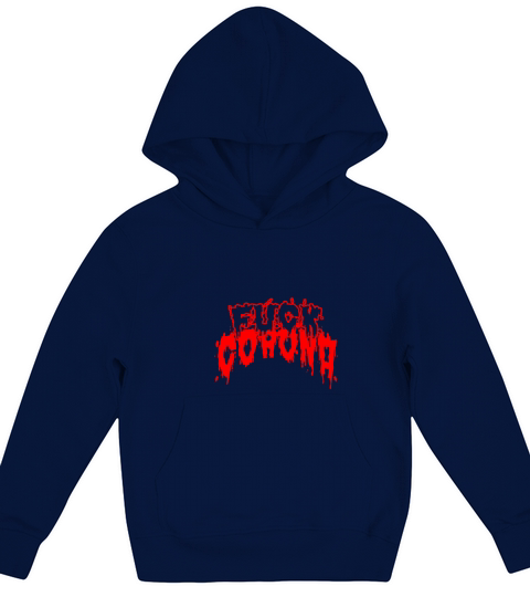 fuck corona red text Kids Hoodie