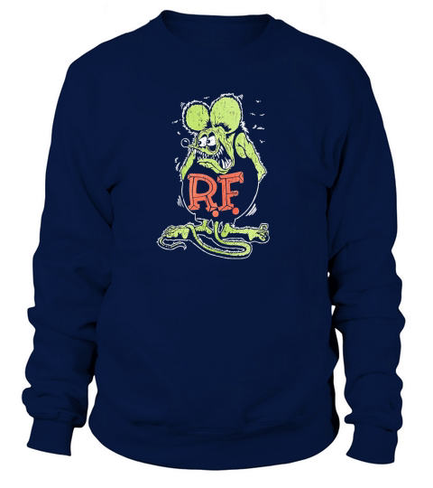 Mens Ratfink Distressed Vintaged Graphic Sweatshirt Unisex
