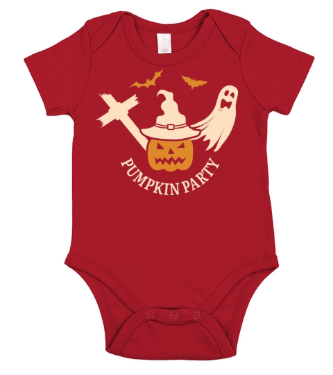 Pumpkin Party of Ghost Short Sleeve Baby One-Piece