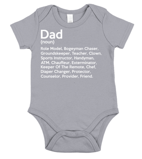 Dad Noun Meaning Informal Happy Fathers Day Short Sleeve Baby One-Piece