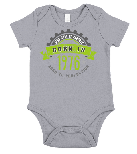 Born in the year 1976 b Short Sleeve Baby One-Piece