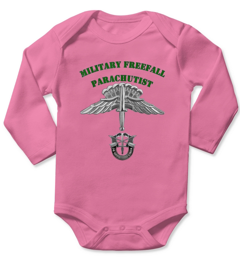 Military Freefall Parachutist Badge Long Sleeve Baby One-Piece