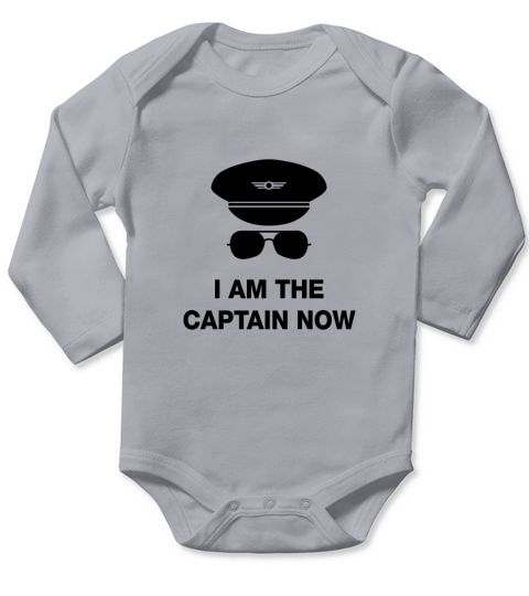 I am the Captain Now Long Sleeve Baby One-Piece