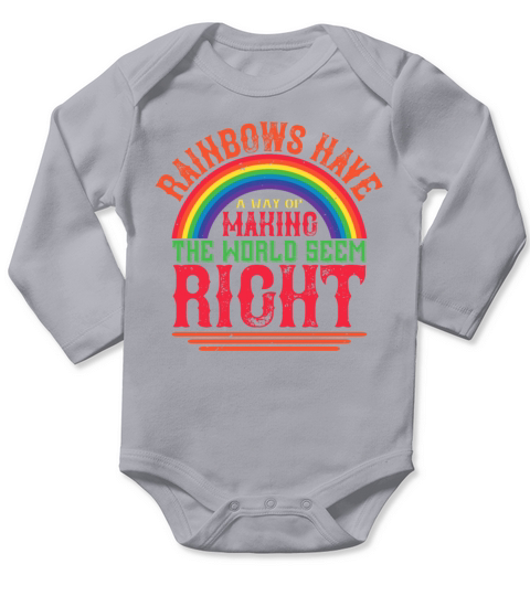 Rainbow - Color And Sunshine - 20 Long Sleeve Baby One-Piece