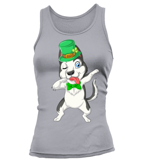 dabbing husky st patricks day Women's Tank Top