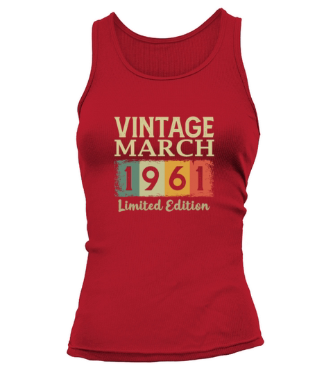 Vintage 60th Birthday March 1961 Sports Gift Tank top Woman