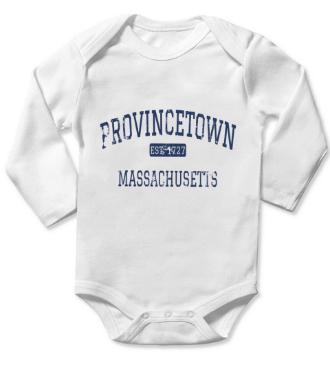 Provincetown Massachusetts EST Long Sleeve Baby One-Piece