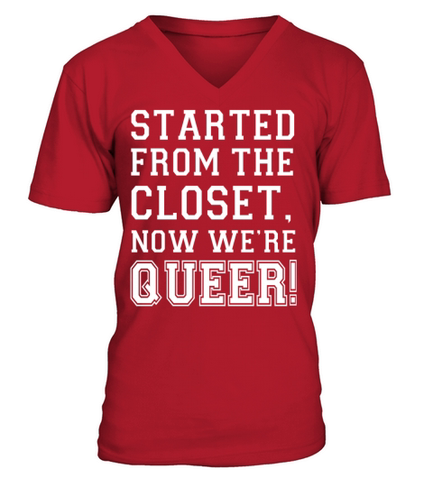 WE ARE QUEER - GAY LGBT LESBIAN PRIDE SHIRT Men's V-Neck T-shirt