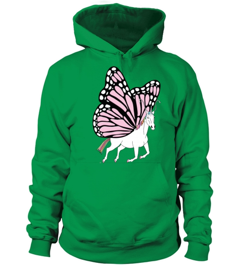Butterfly Unicorn Outline Women's Hoodie