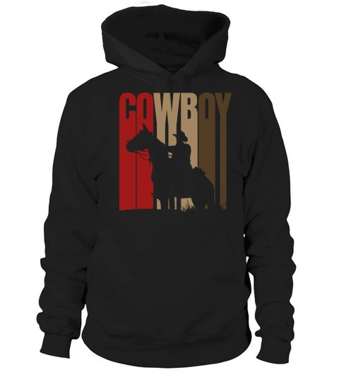 Cowboy Rodeo Cow Horse Yeehaw Novelty Vintage Men's Hoodie