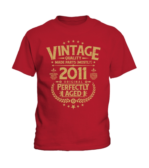 Vintage Birthday Tee Funny Shirt For Him 2011 Kids T-Shirt