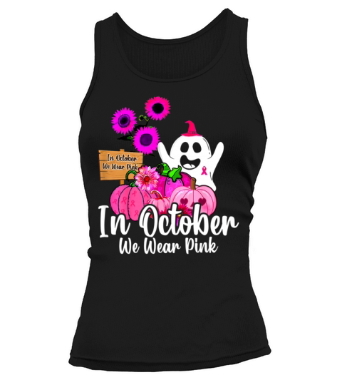 In October We Wear Pink Ghosts Pumpkin Women's Tank Top