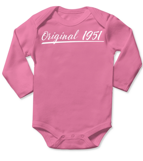 Vintage 1951 70th Birthday Est 1951 Long Sleeve Baby One-Piece
