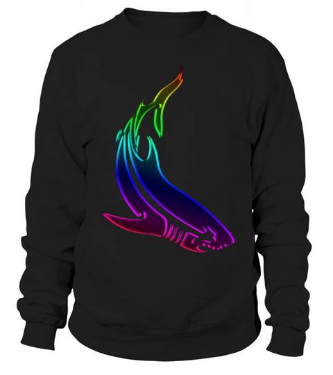 rainbow shark Men's Sweatshirt